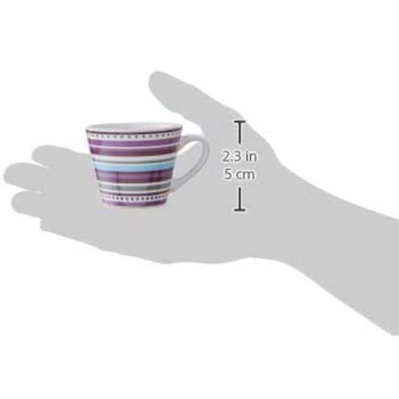 3 Cup Stovetop Espresso Maker & 8PC Purple Stripe Espresso Set with Chrome Rack - Picture 5 of 13